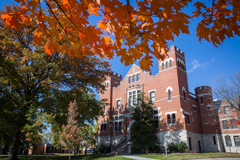 Launer exterior building shot on a sunny fall day