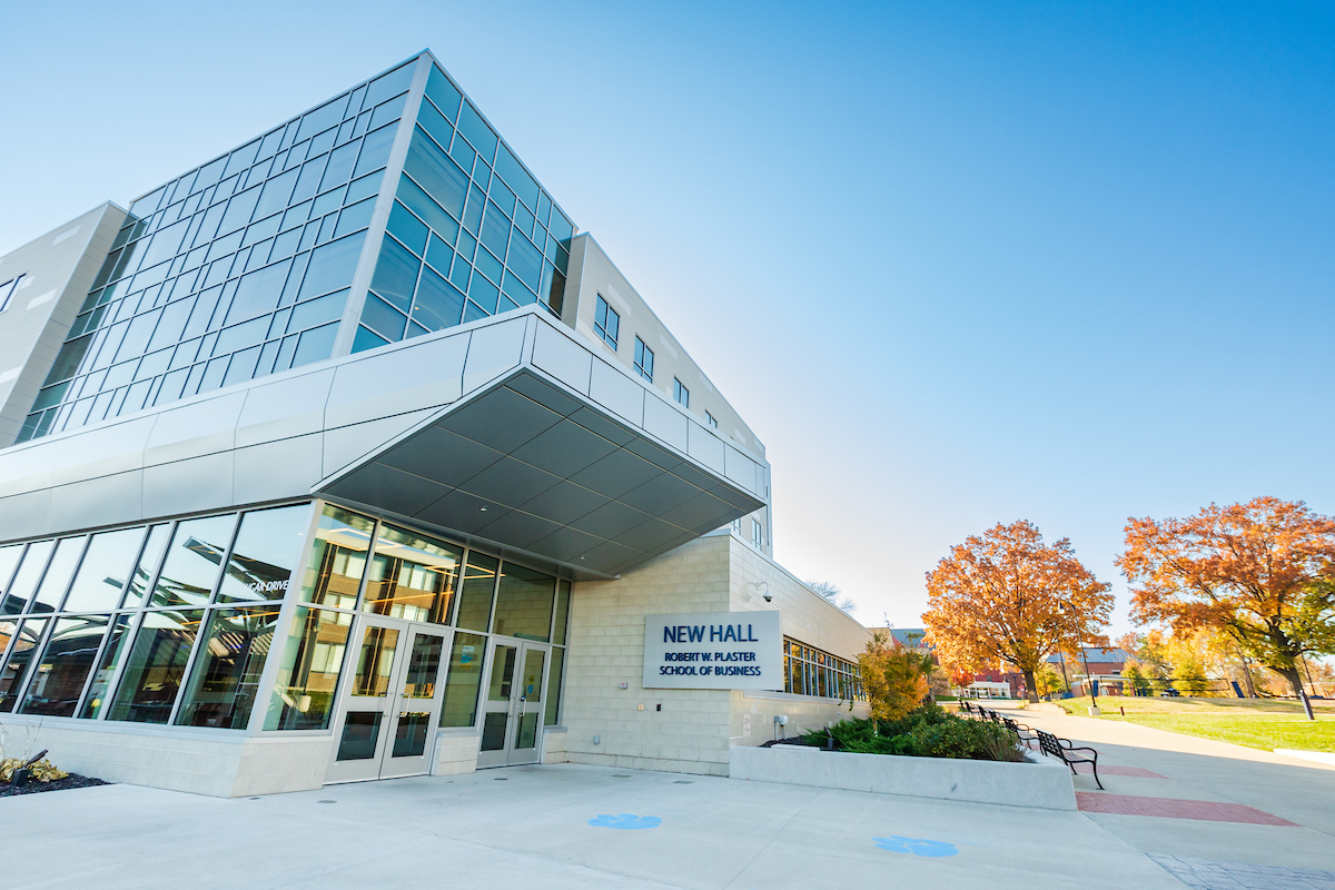 Entrance to New Hall on Columbia College's main campus.